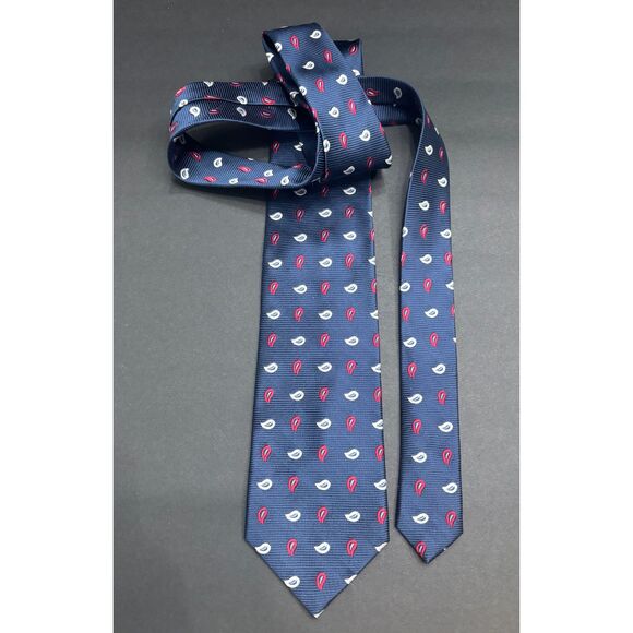 Jos. A. Bank Executive Collection Navy Paisley Silk Tie – 100% Silk, Handmade - Picture 4 of 4